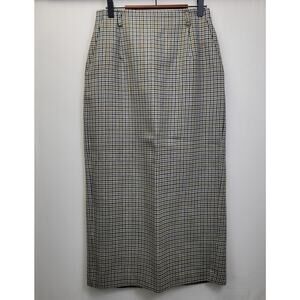 Rafaella Black and White Checkered Maxi Skirt